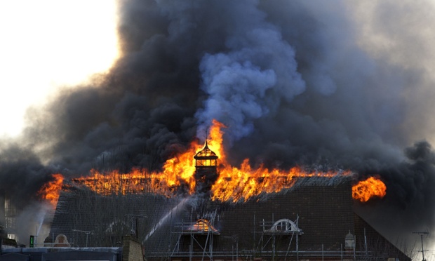 Battersea Arts Centre on fire, London, Britain  - 13 Mar 2015